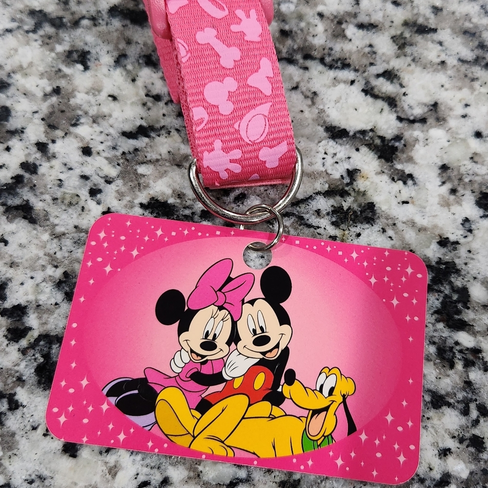Authentic Disney Trading Pin Pink Lanyard